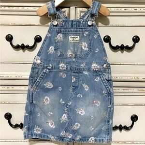 Osh Kosh B’Gosh Floral Printed Denim Jumper